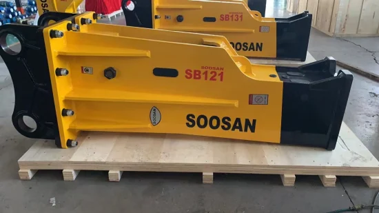 Disjuntor hidráulico de pedra de concreto Soosan Sb121 tipo caixa para escavadeira / equipamento pesado