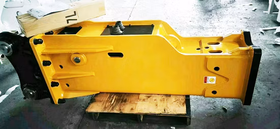 Disjuntor hidráulico tipo caixa silenciada montado na parte superior para escavadeira